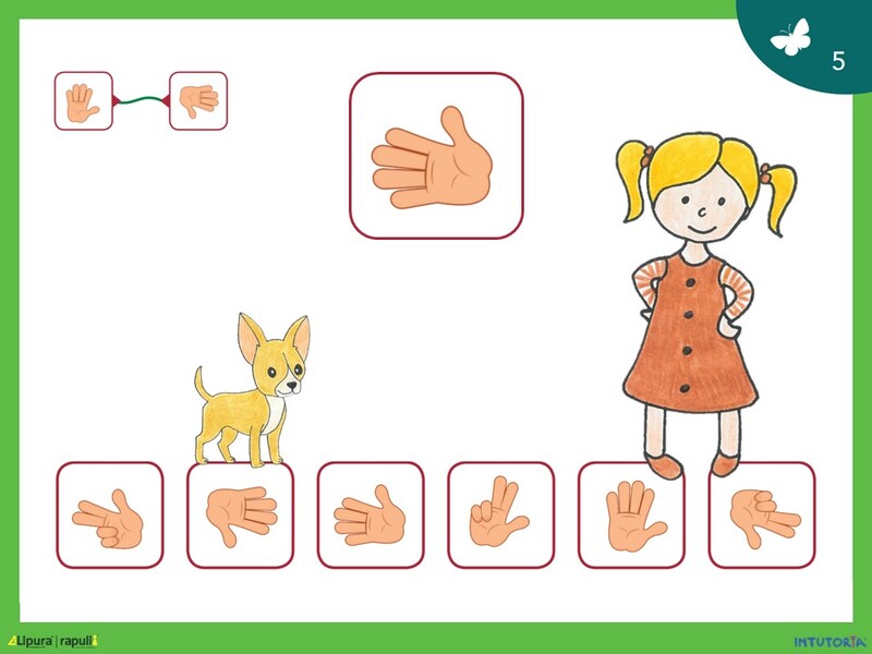 Spiel 5: Finde die gleiche Hand - nach rechts gedreht